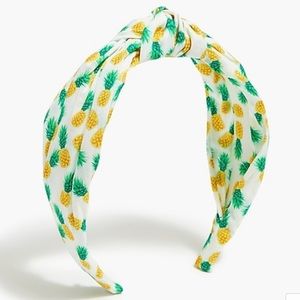 J. Crew Headband Knot Pineapple White Summer Green AG861